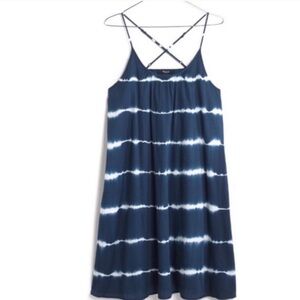 Madewell Indigo Shibori Tie Dye Dress